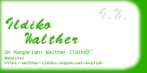 ildiko walther business card